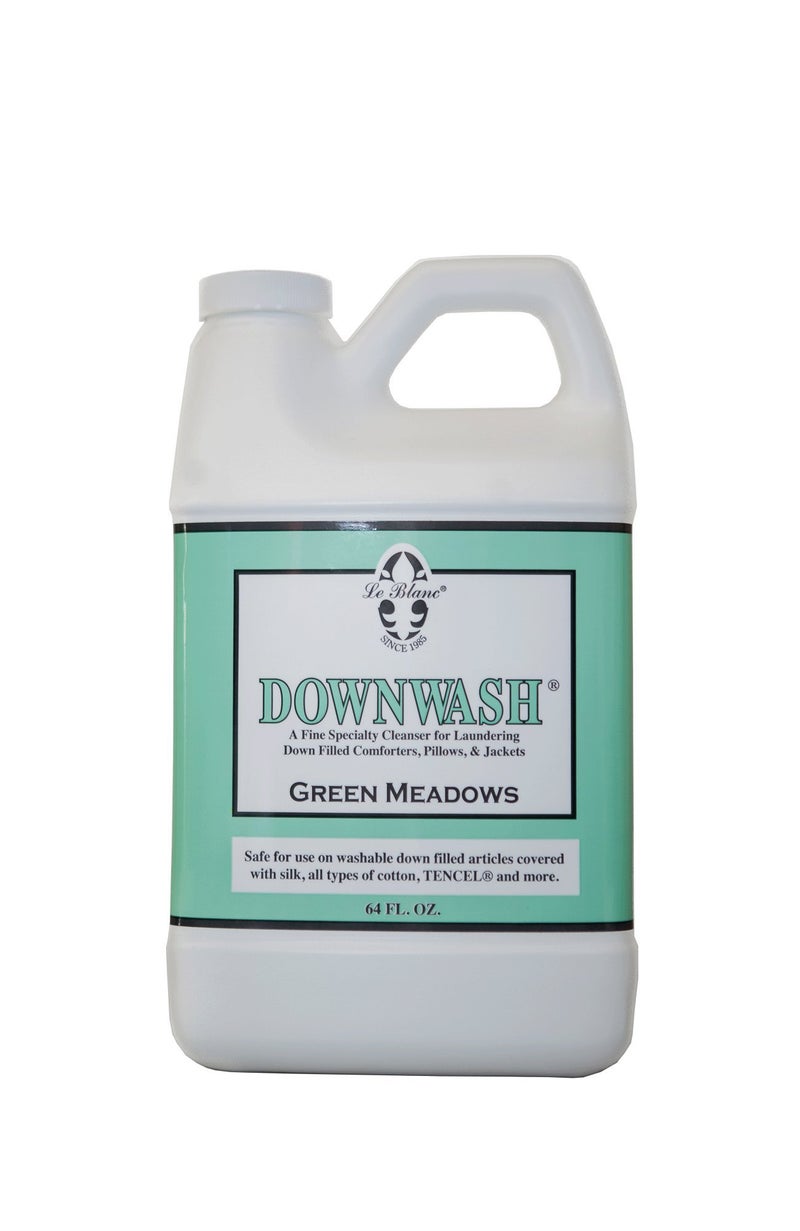 Le Blanc Green Meadows Downwash Luxury Laundry Cleanser for DownFilled Bedding and Apparel 64 oz 1 pack